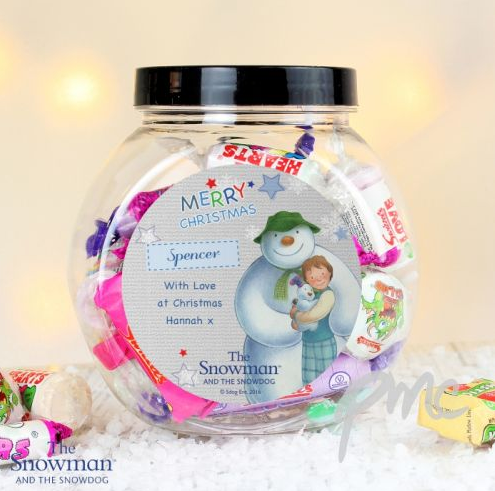 The Snowman and the Snowdog Blue Sweet Jar